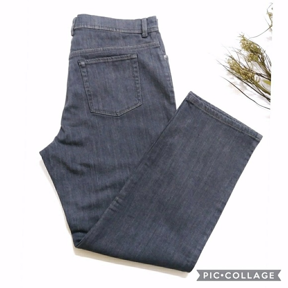 Gloria Vanderbilt Gray Amanda Jeans Size 16 Short - Picture 1 of 6